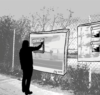 pieces are designed some months for passers-by to remove part of and take home. Other months, this area will be designed to contribute to: not a popular idea.