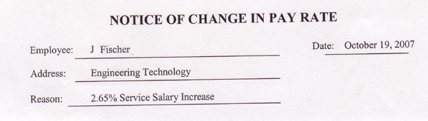 pay increase