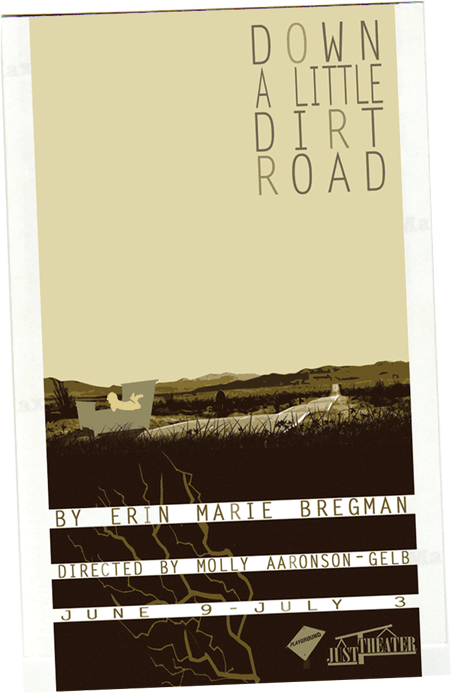 down a little dirt road postcard front
