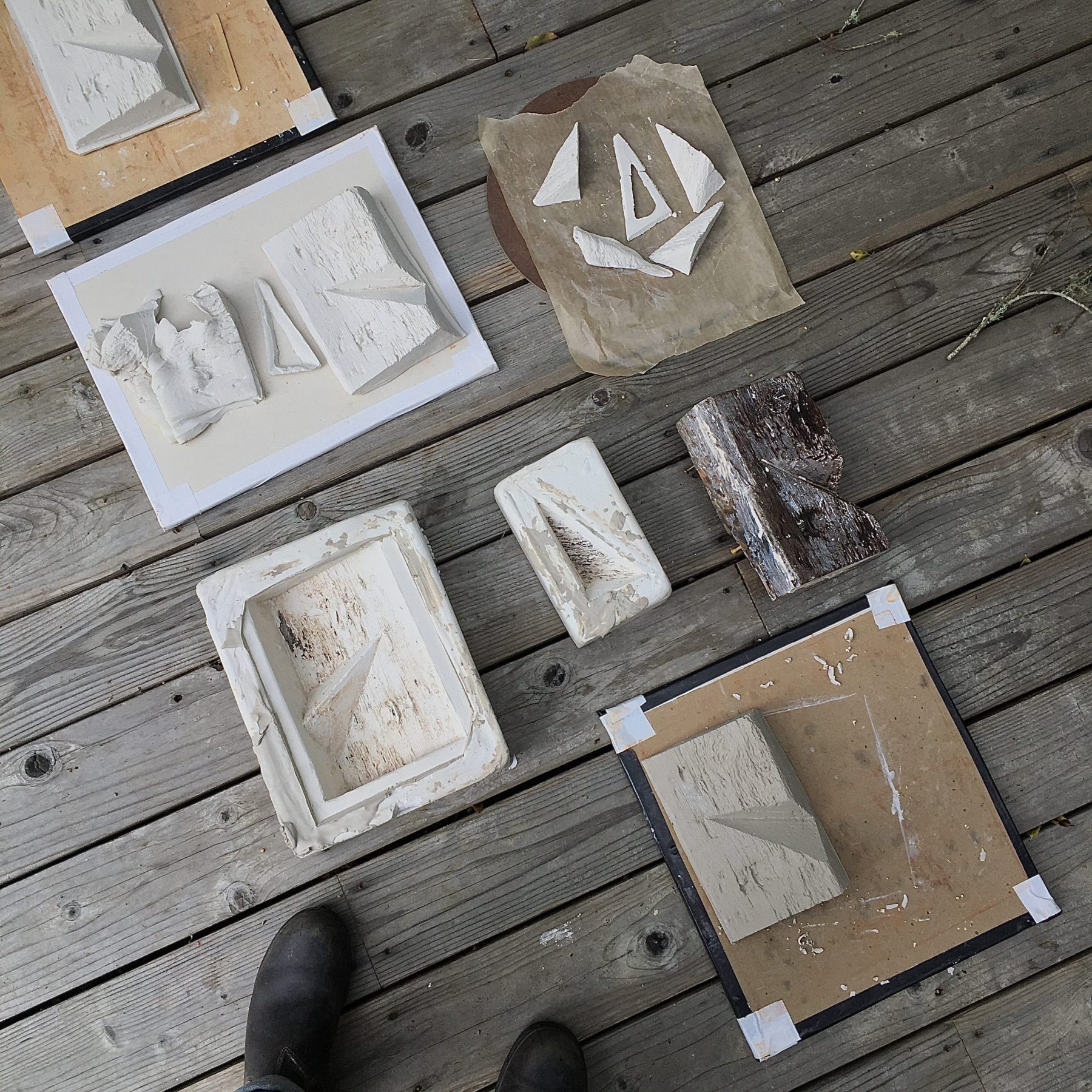 Plaster mold. The original lumber can be seen to the right.