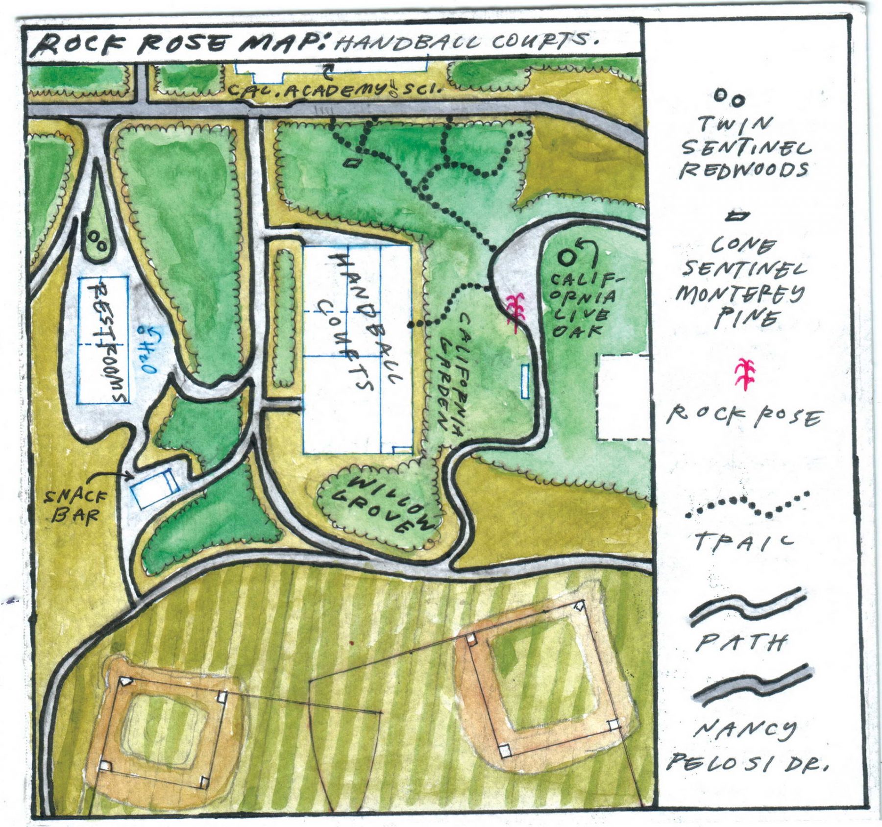 Rock Rose Map: Handball Courts