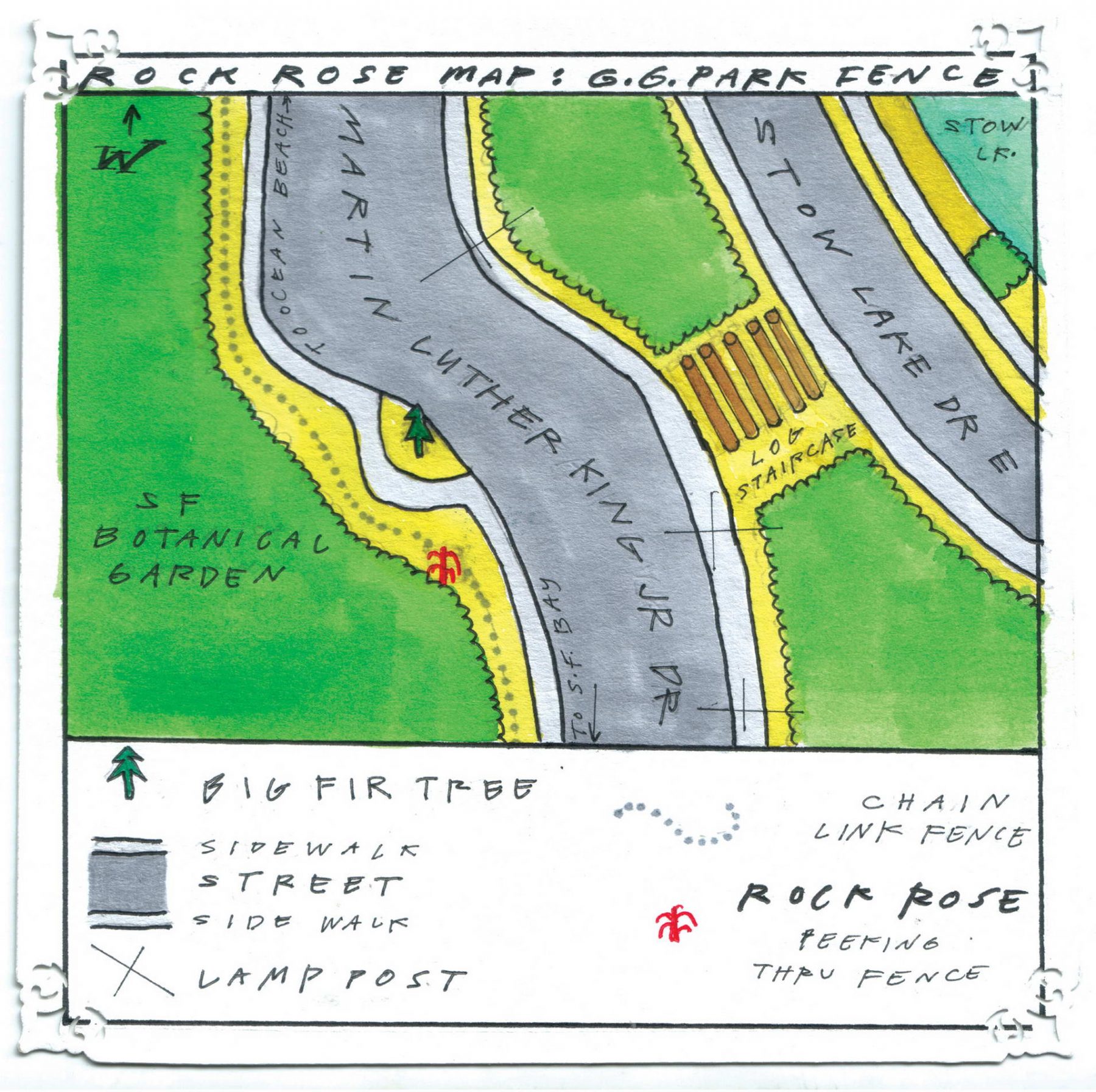 Rock Rose Map: MLK Drive